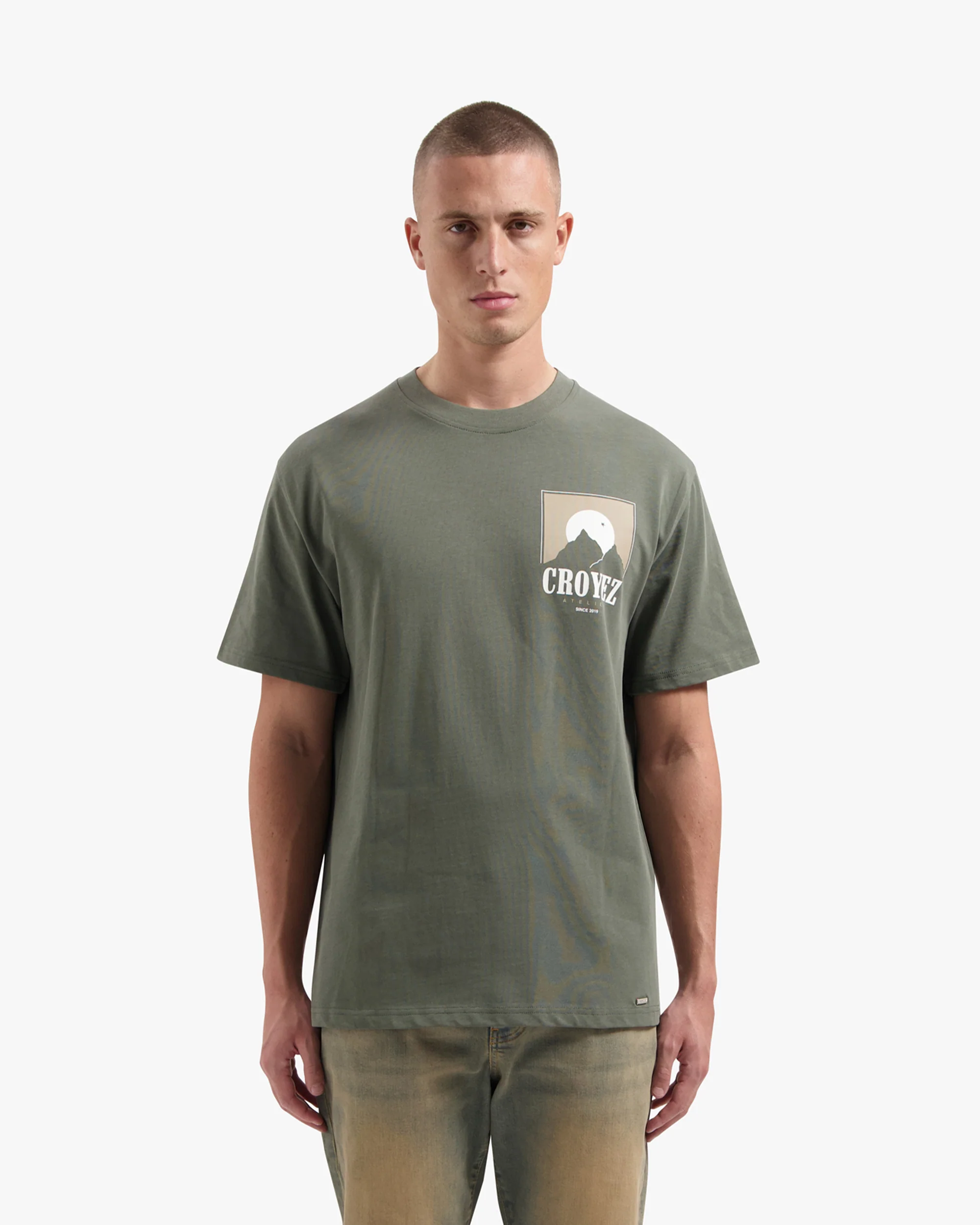 CROYEZ SLOPES T-SHIRT | DUSTY OLIVE - Image 3