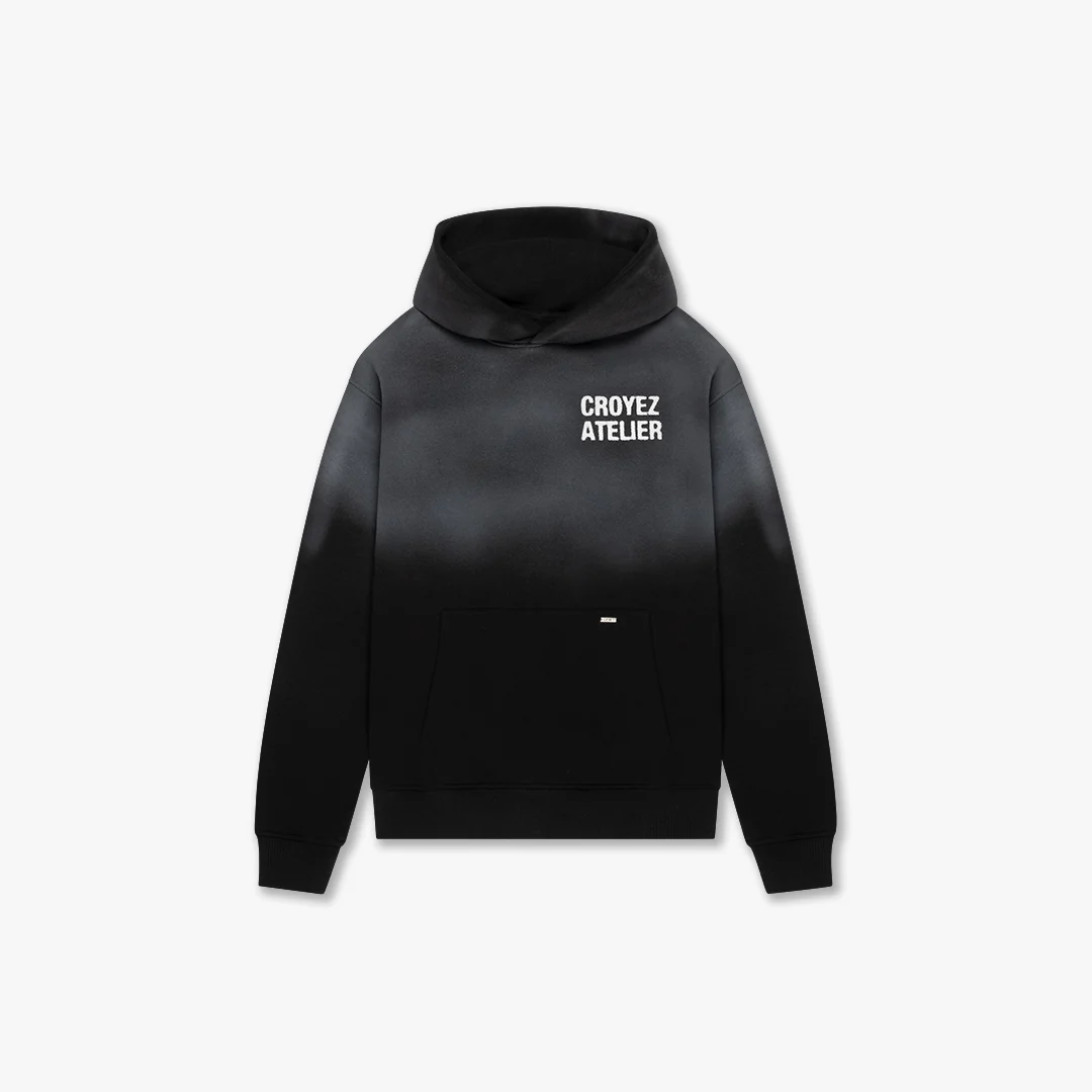 CROYEZ SPRAYED ATELIER HOODIE | BLACK