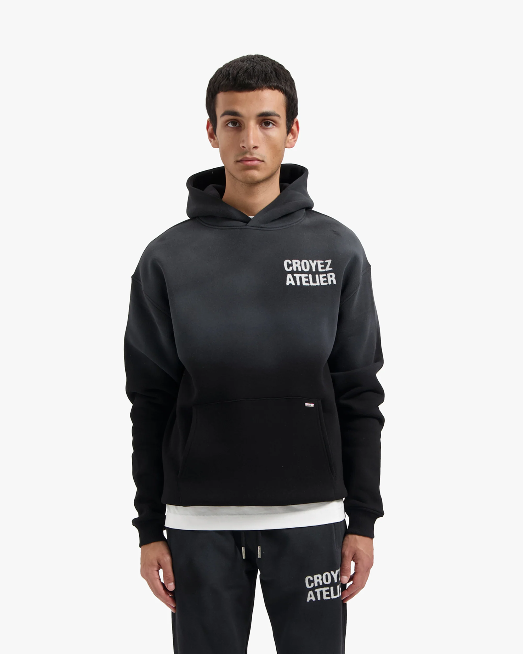 CROYEZ SPRAYED ATELIER HOODIE | BLACK - Image 3