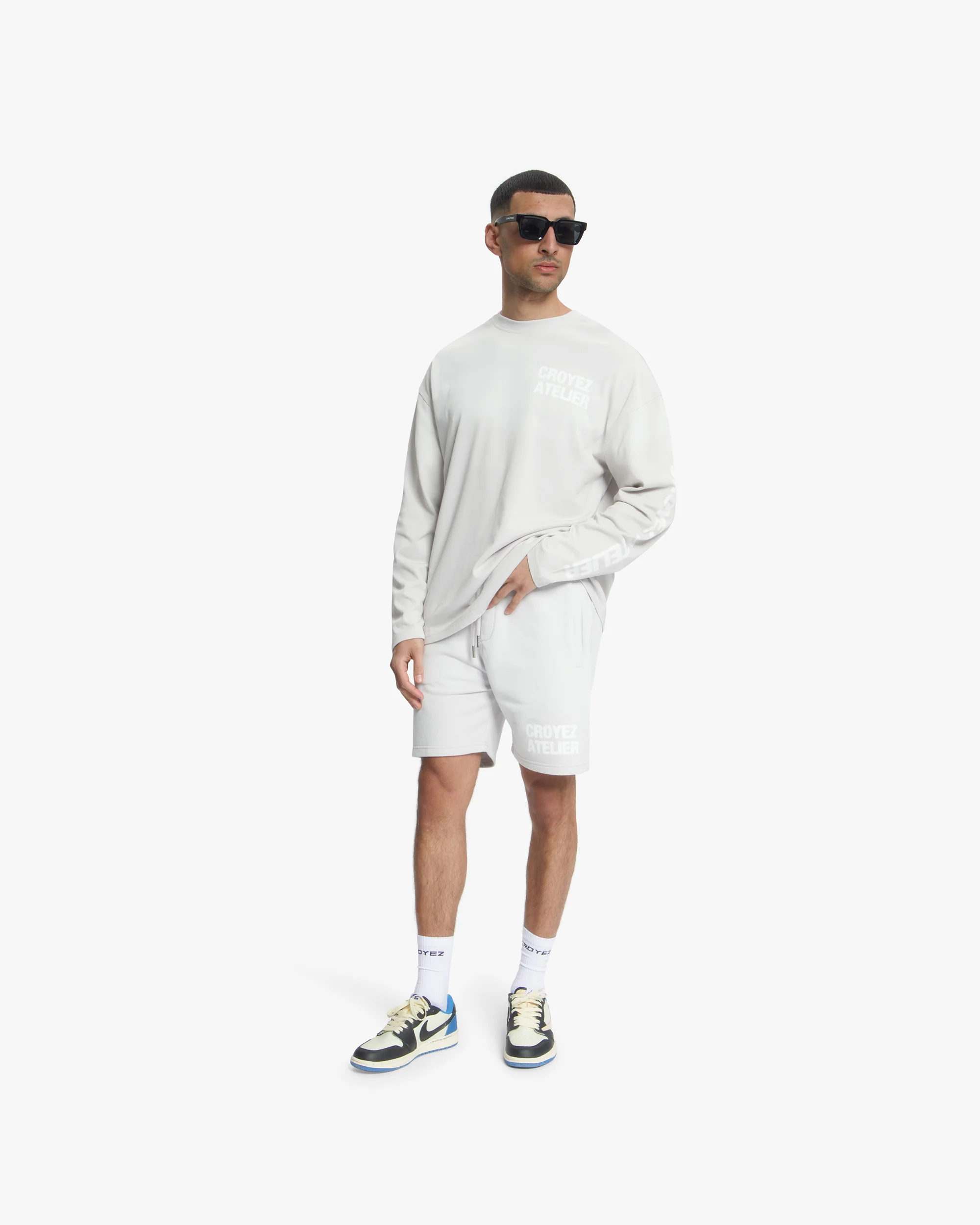 Croyez Sprayed Atelier Longsleeve | Light Grey - Image 5