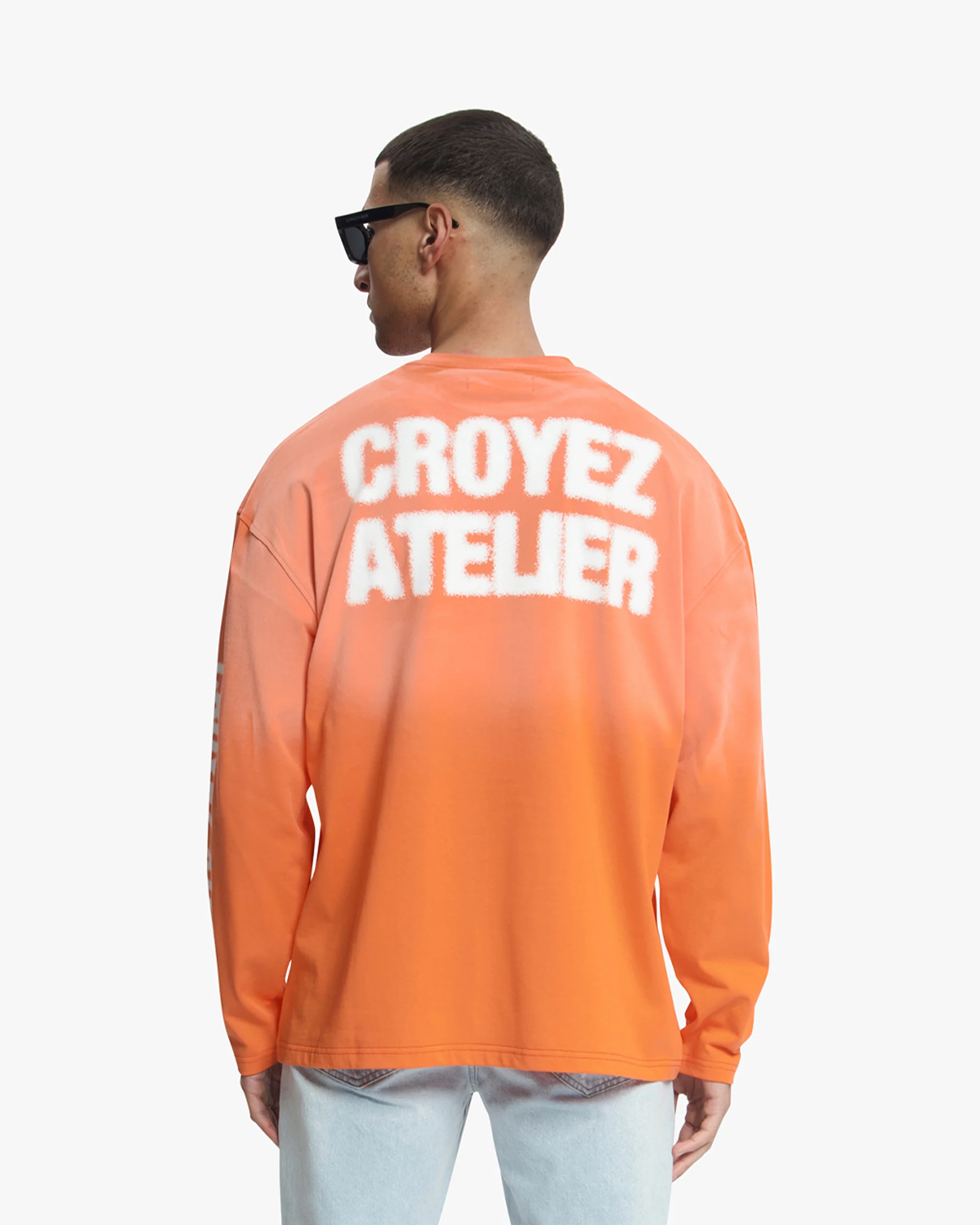 Croyez Sprayed Atelier Longsleeve | Orange - Image 4
