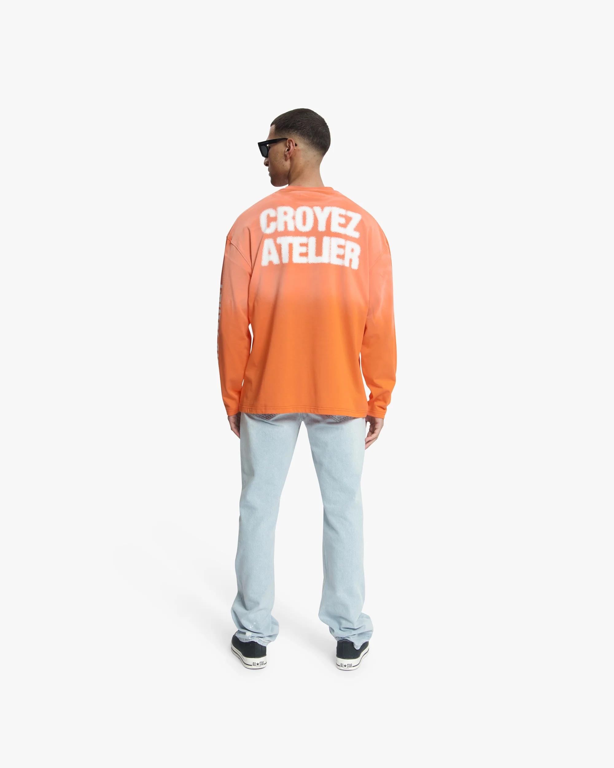 Croyez Sprayed Atelier Longsleeve | Orange - Image 6