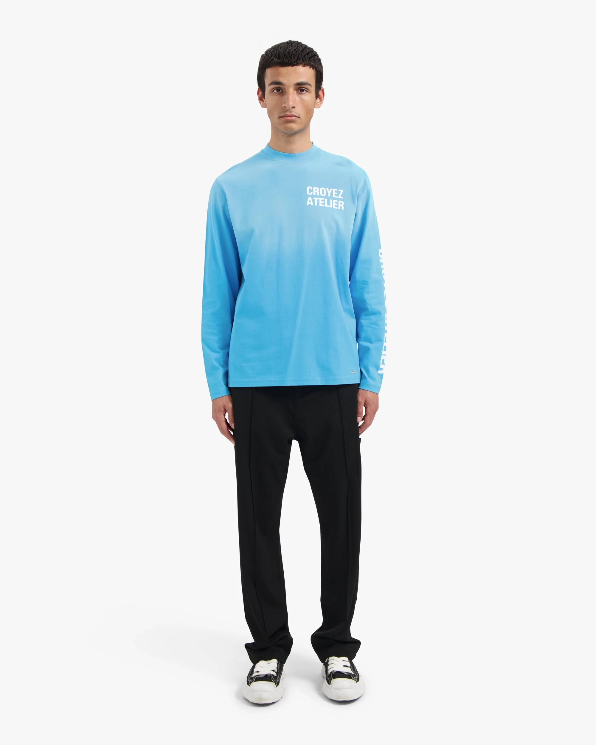 CROYEZ SPRAYED ATELIER LONGSLEEVE T-SHIRT | BLUE - Image 5