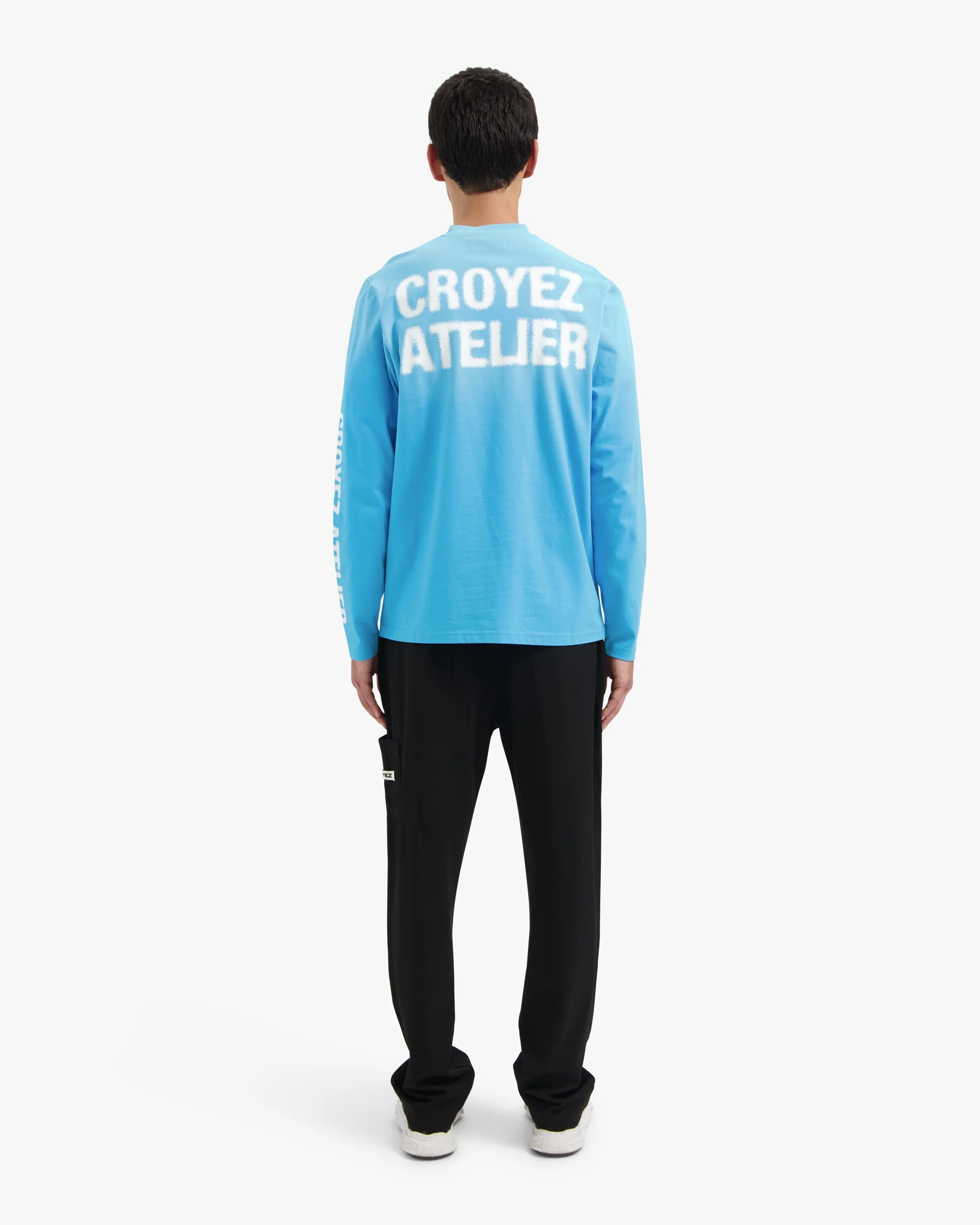CROYEZ SPRAYED ATELIER LONGSLEEVE T-SHIRT | BLUE - Image 6