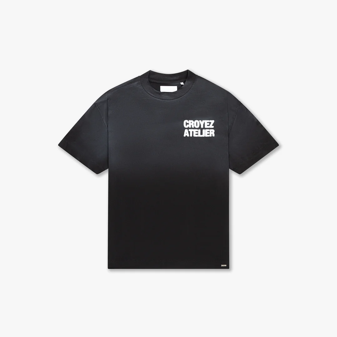 CROYEZ SPRAYED ATELIER T-SHIRT | BLACK