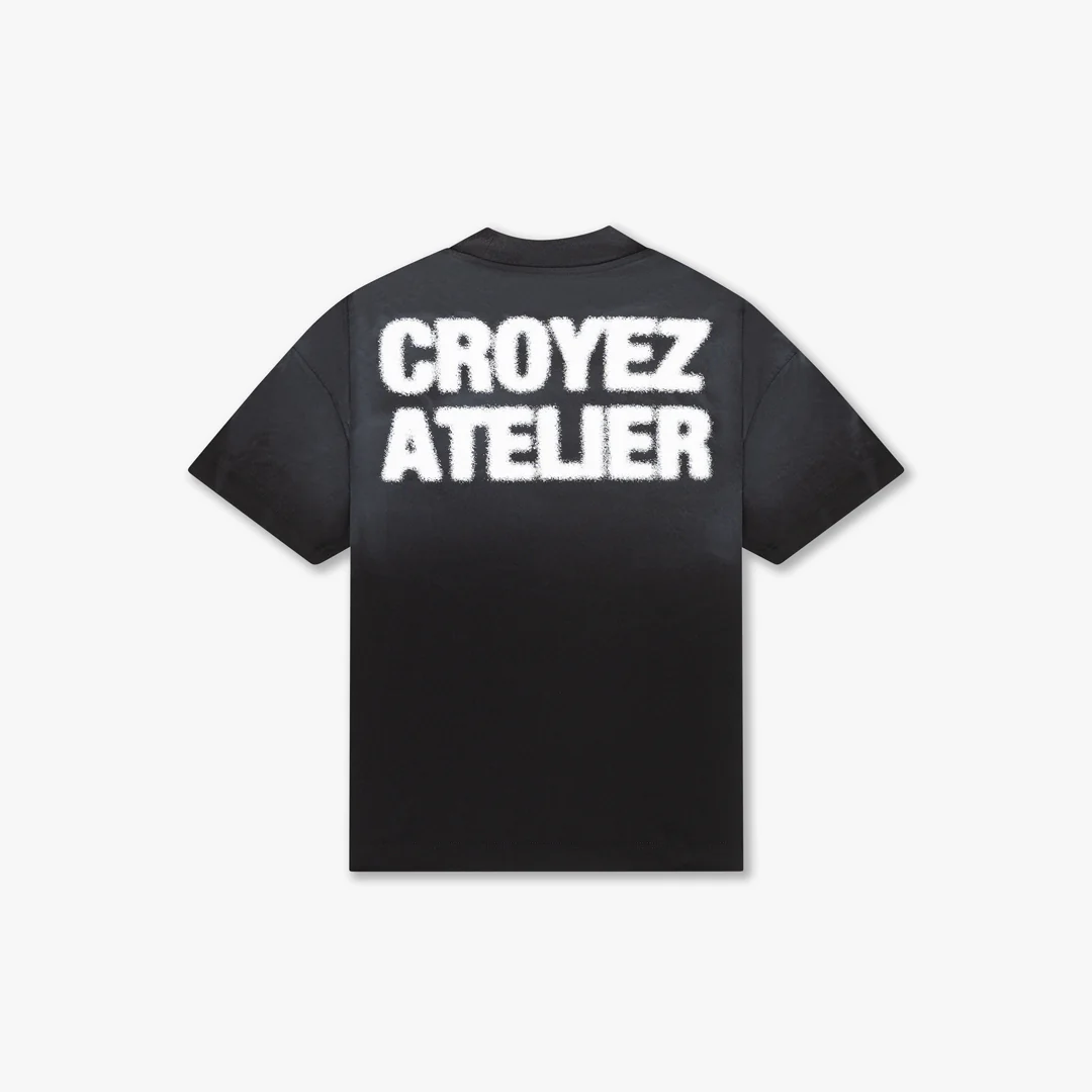 CROYEZ SPRAYED ATELIER T-SHIRT | BLACK - Image 2