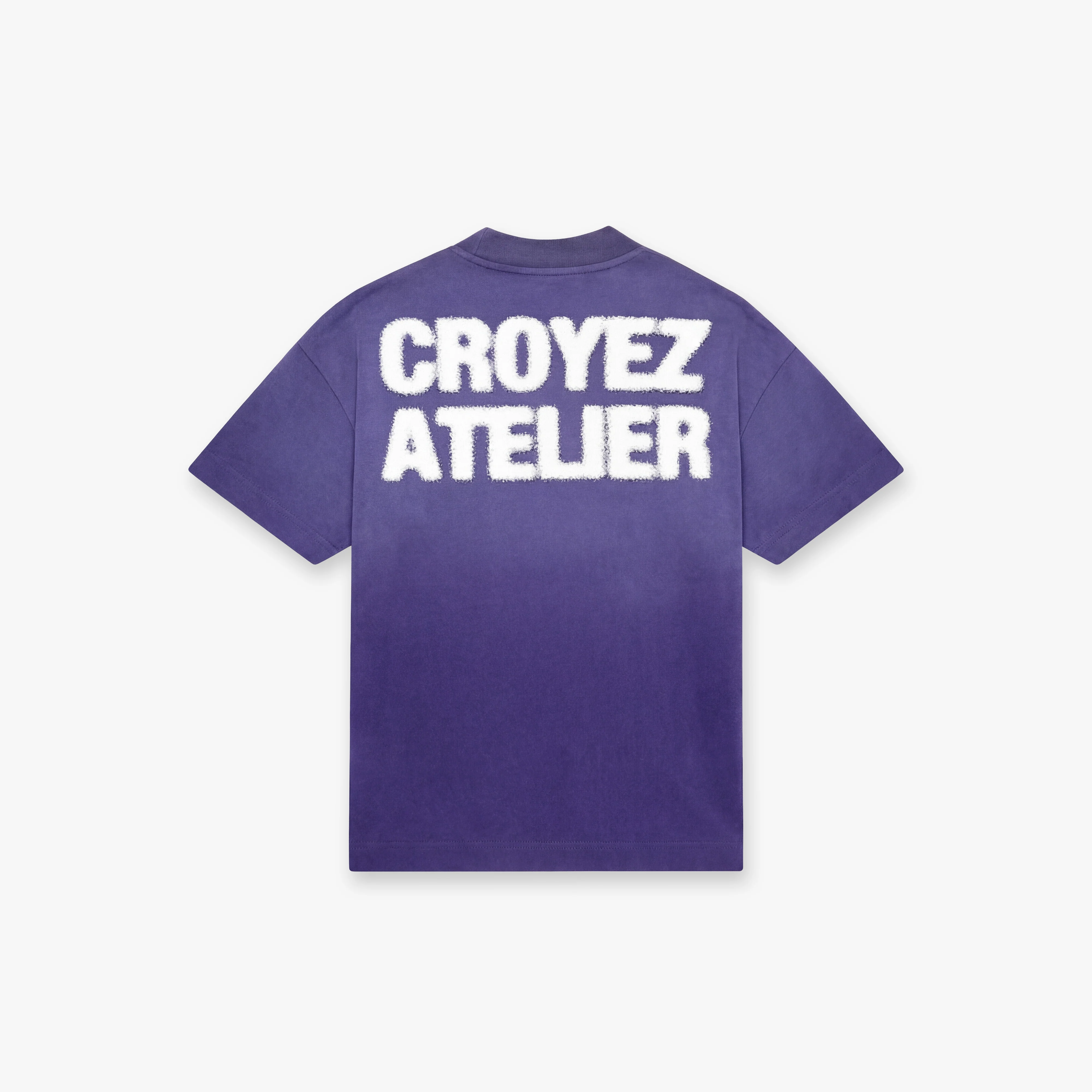 Croyez Sprayed Atelier T-Shirt | Dark Purple - Image 2