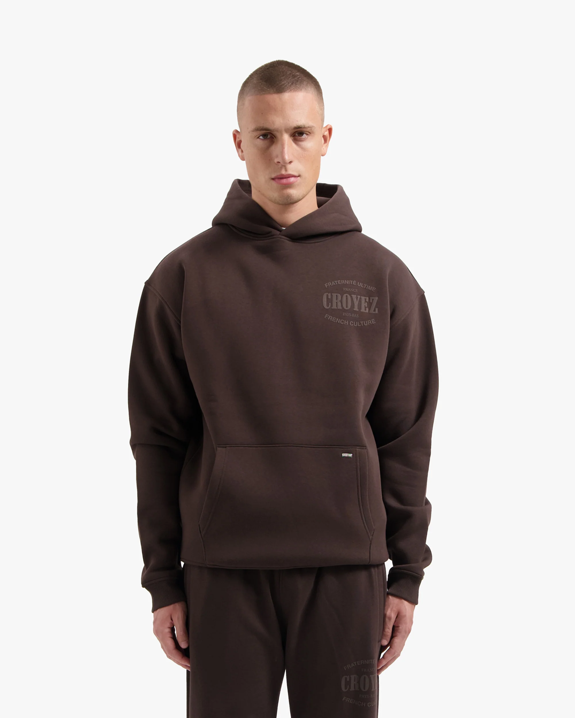CROYEZ STAMP HOODIE | BROWN - Image 3