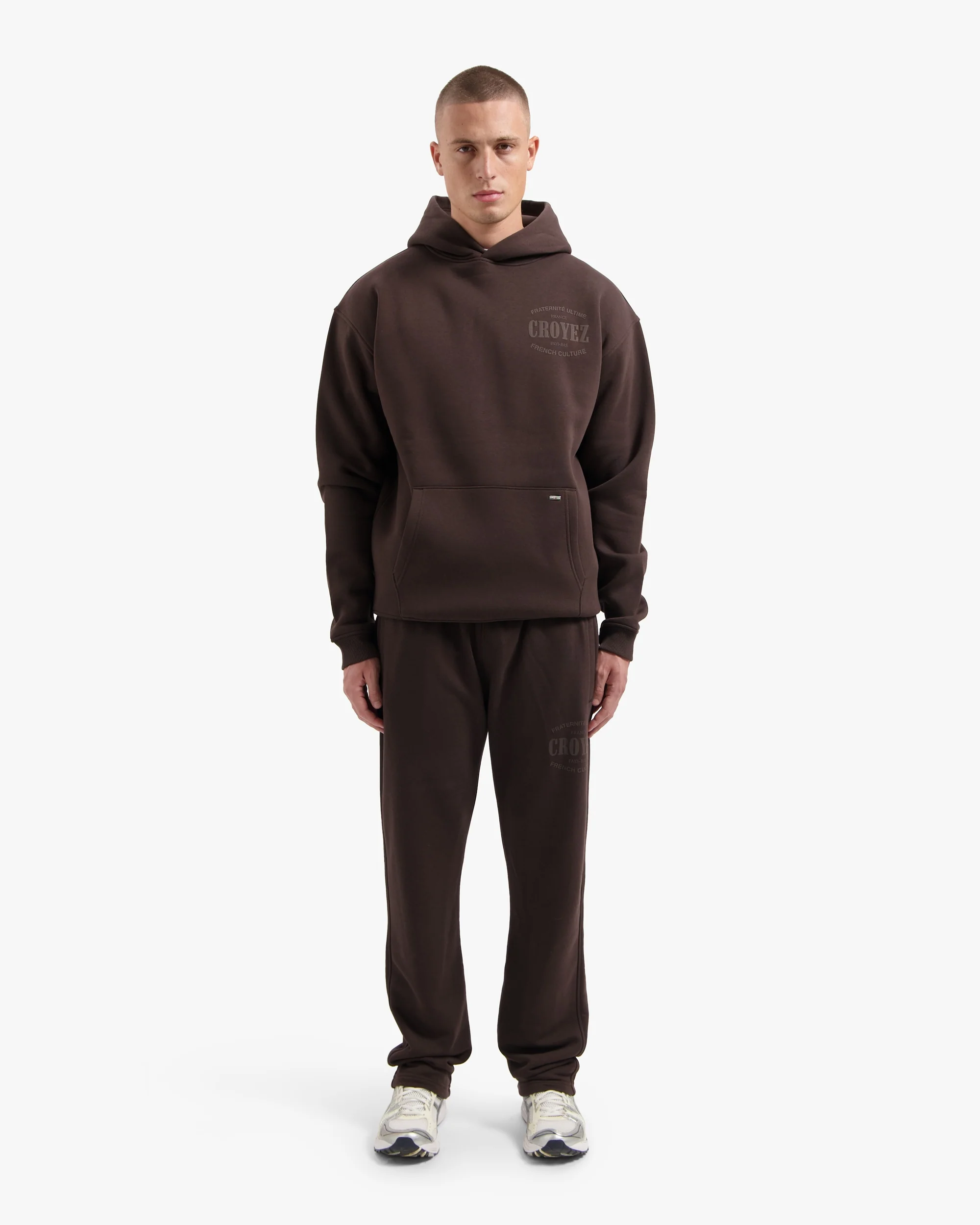 CROYEZ STAMP STRAIGHT LEG SWEATPANTS | BROWN - Image 5