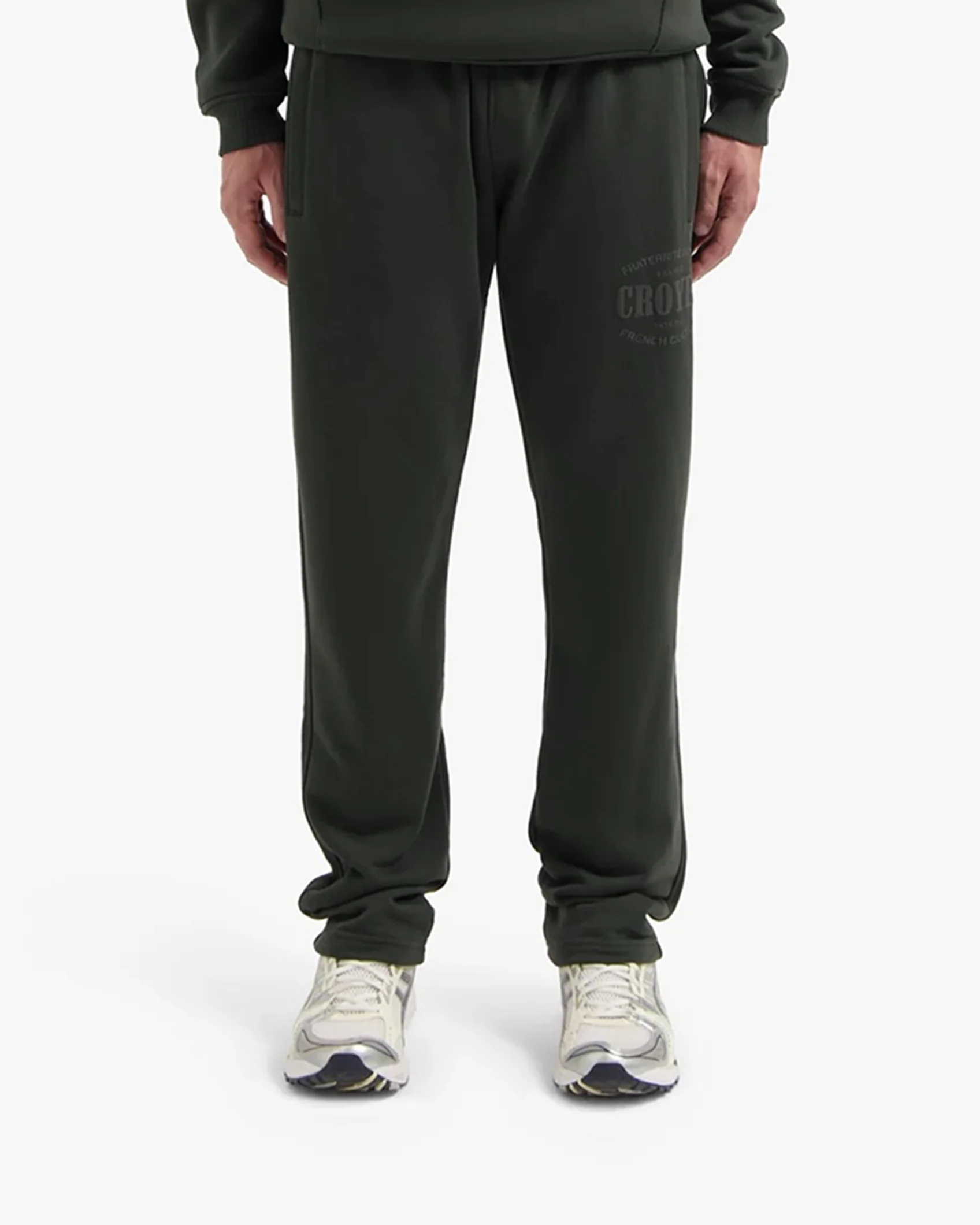 CROYEZ STAMP STRAIGHT LEG SWEATPANTS | DARK GREEN - Image 3