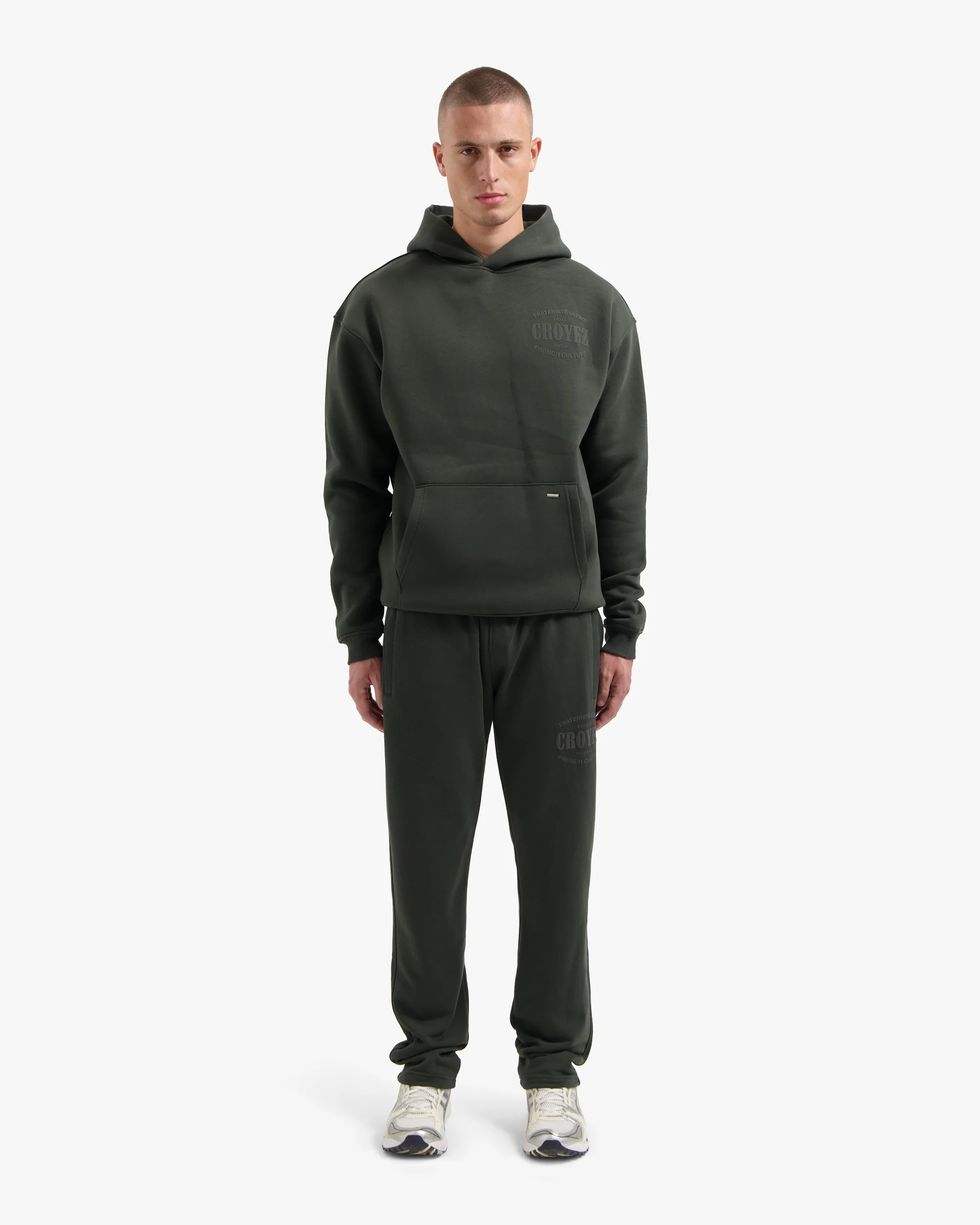 CROYEZ STAMP STRAIGHT LEG SWEATPANTS | DARK GREEN - Image 5