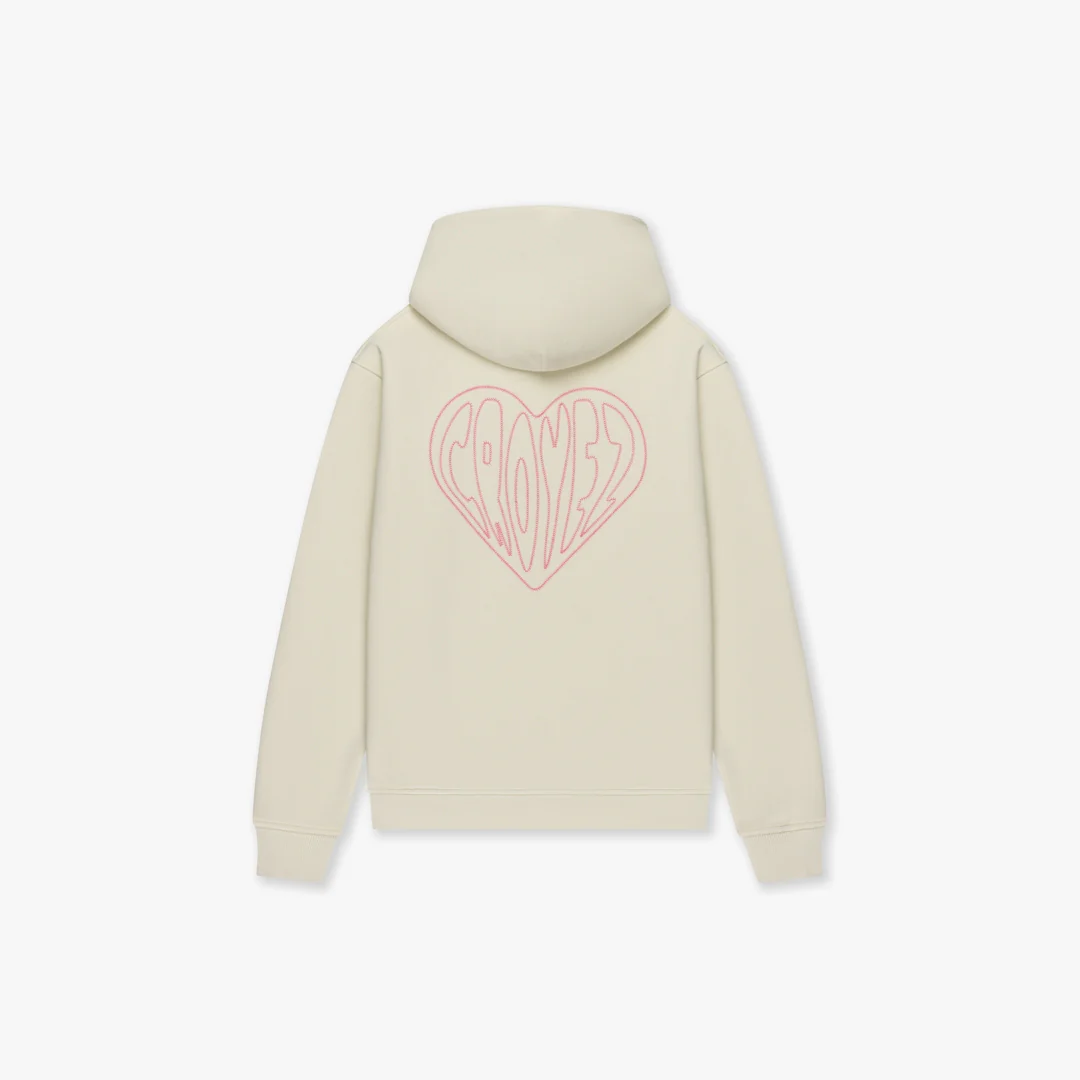 CROYEZ STITCHED HEART HOODIE | OFF-WHITE - Image 2