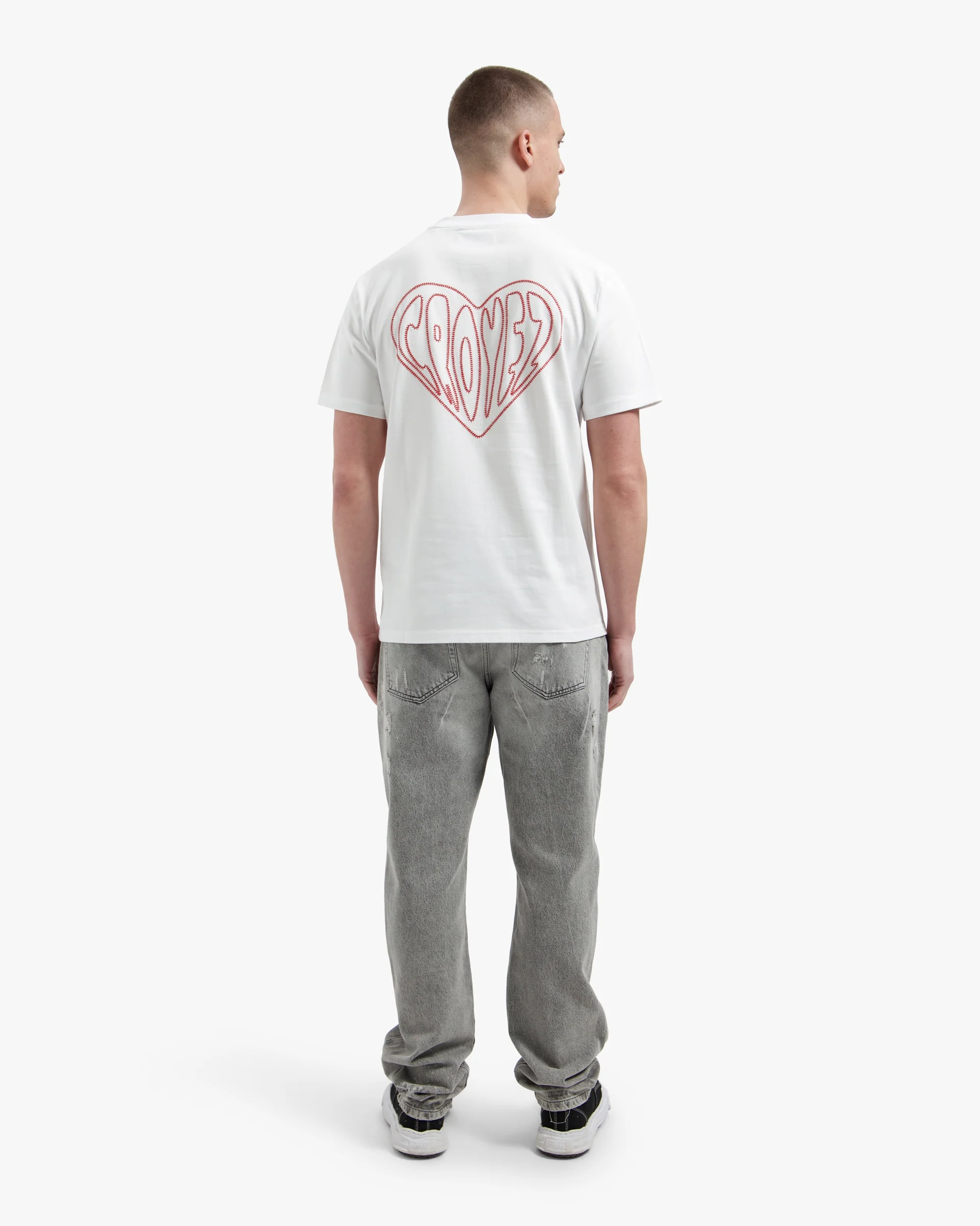 Croyez Stitched Heart T-Shirt | White - Image 6