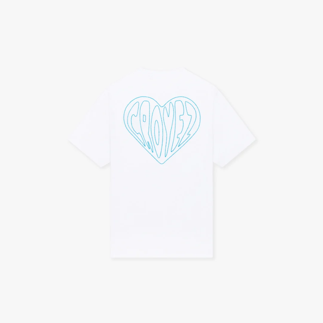 CROYEZ STITCHED HEART T-SHIRT | WHITE - Image 2