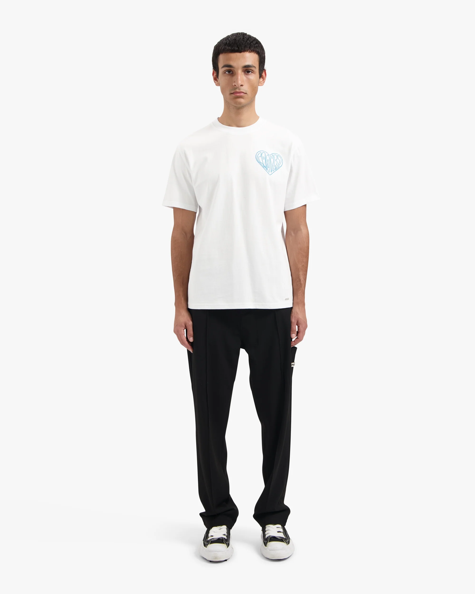 CROYEZ STITCHED HEART T-SHIRT | WHITE - Image 5