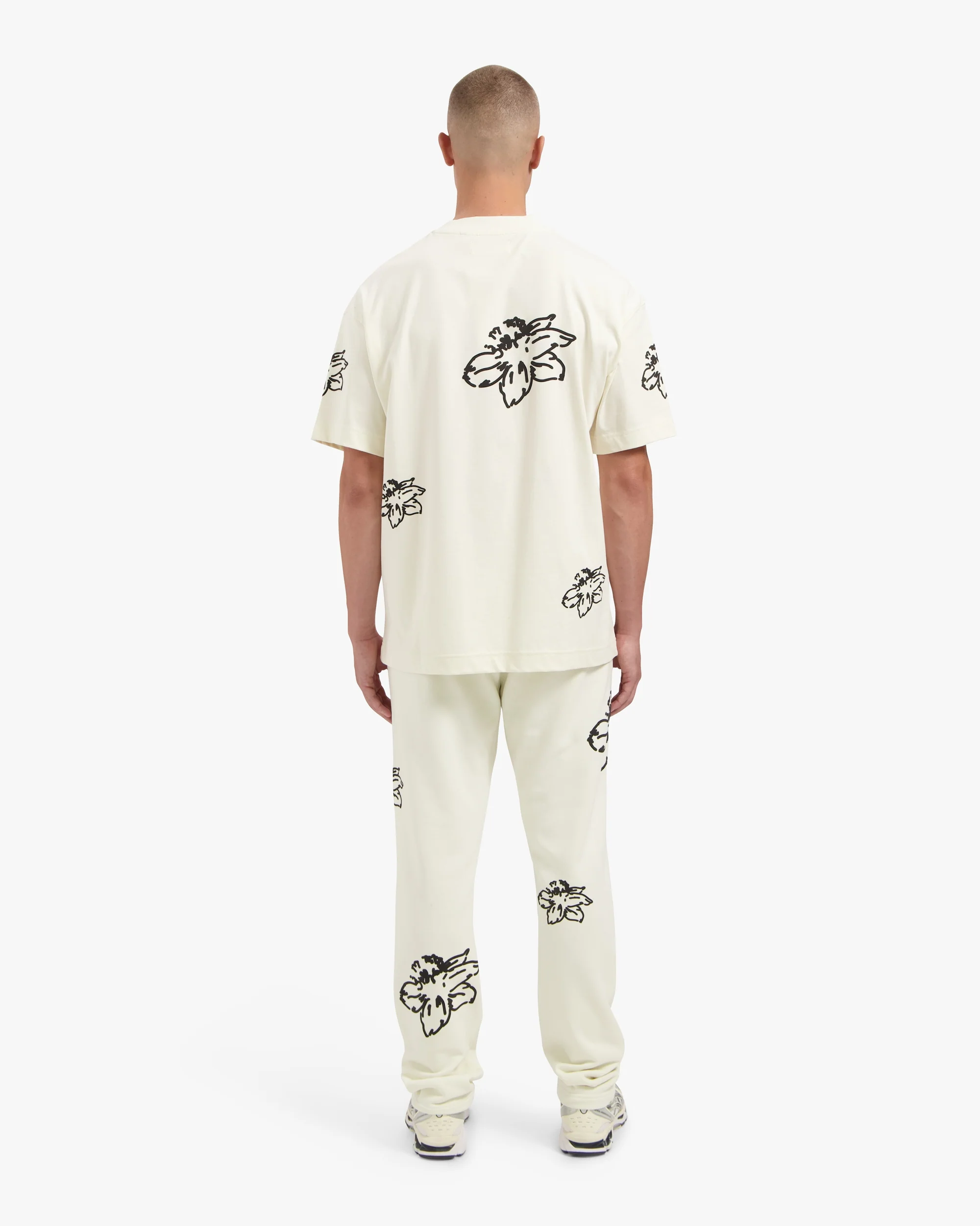 CROYEZ STRAIGHT LEG FLOWER SWEATPANTS | OFF-WHITE - Image 6