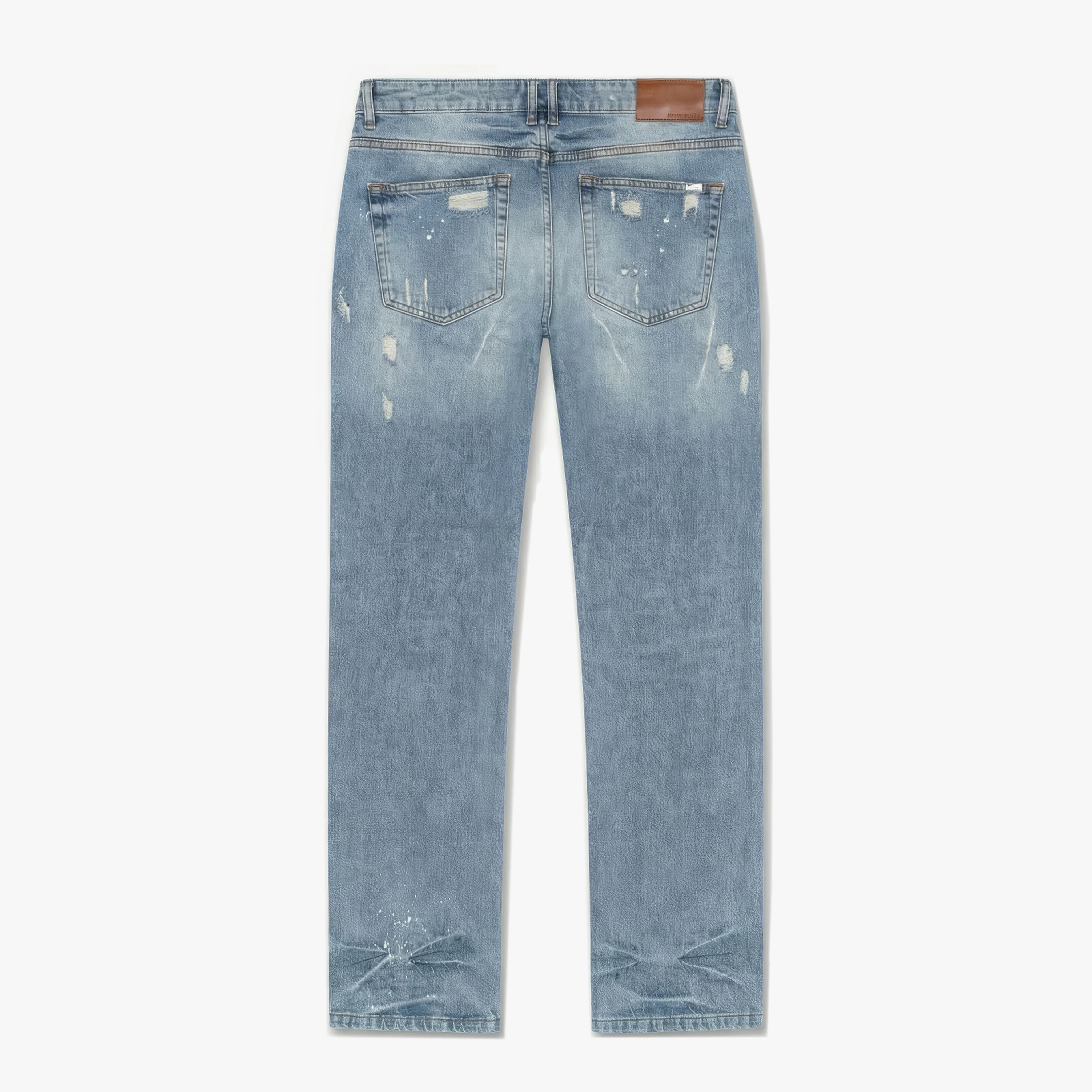 Croyez Straight Leg Washed Denim | Light Blue - Image 2