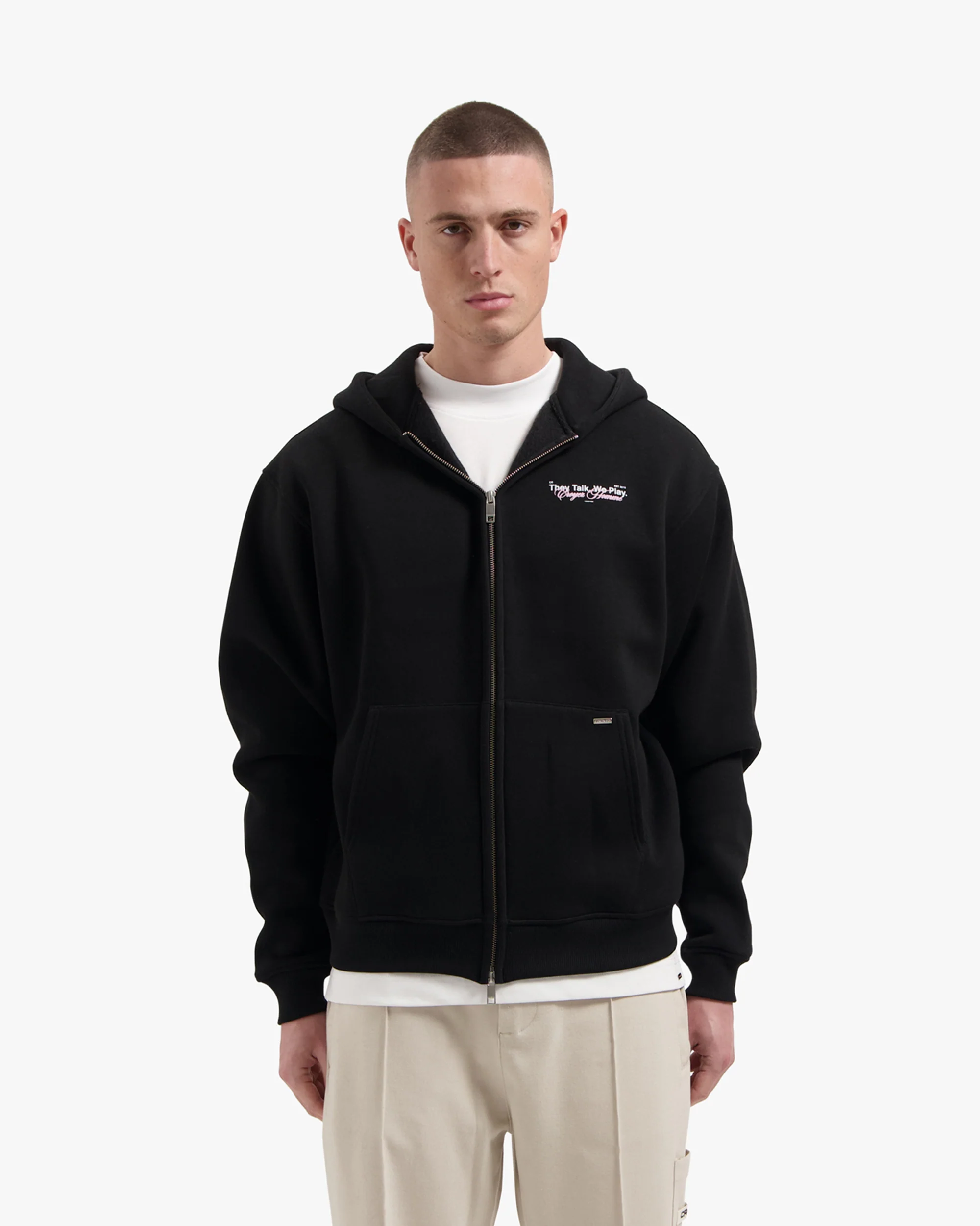 Croyez Talk And Play Zip Hoodie | Black - Image 3