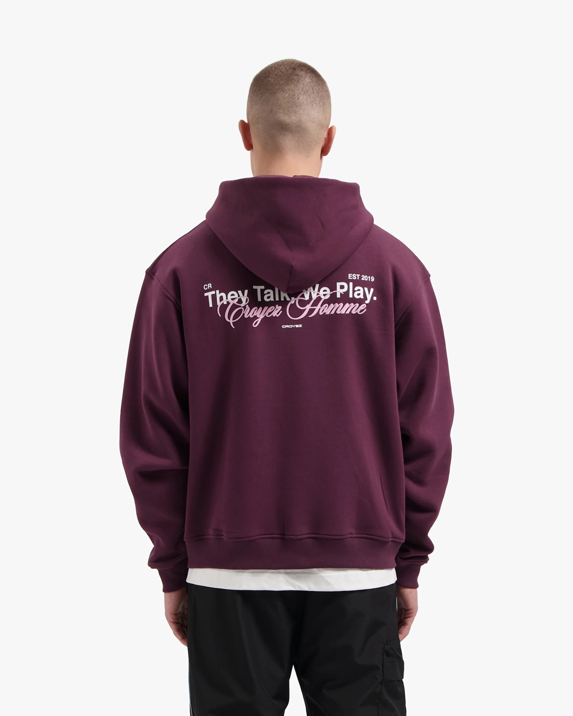 Croyez Talk And Play Zip Hoodie | Burgundy - Image 4