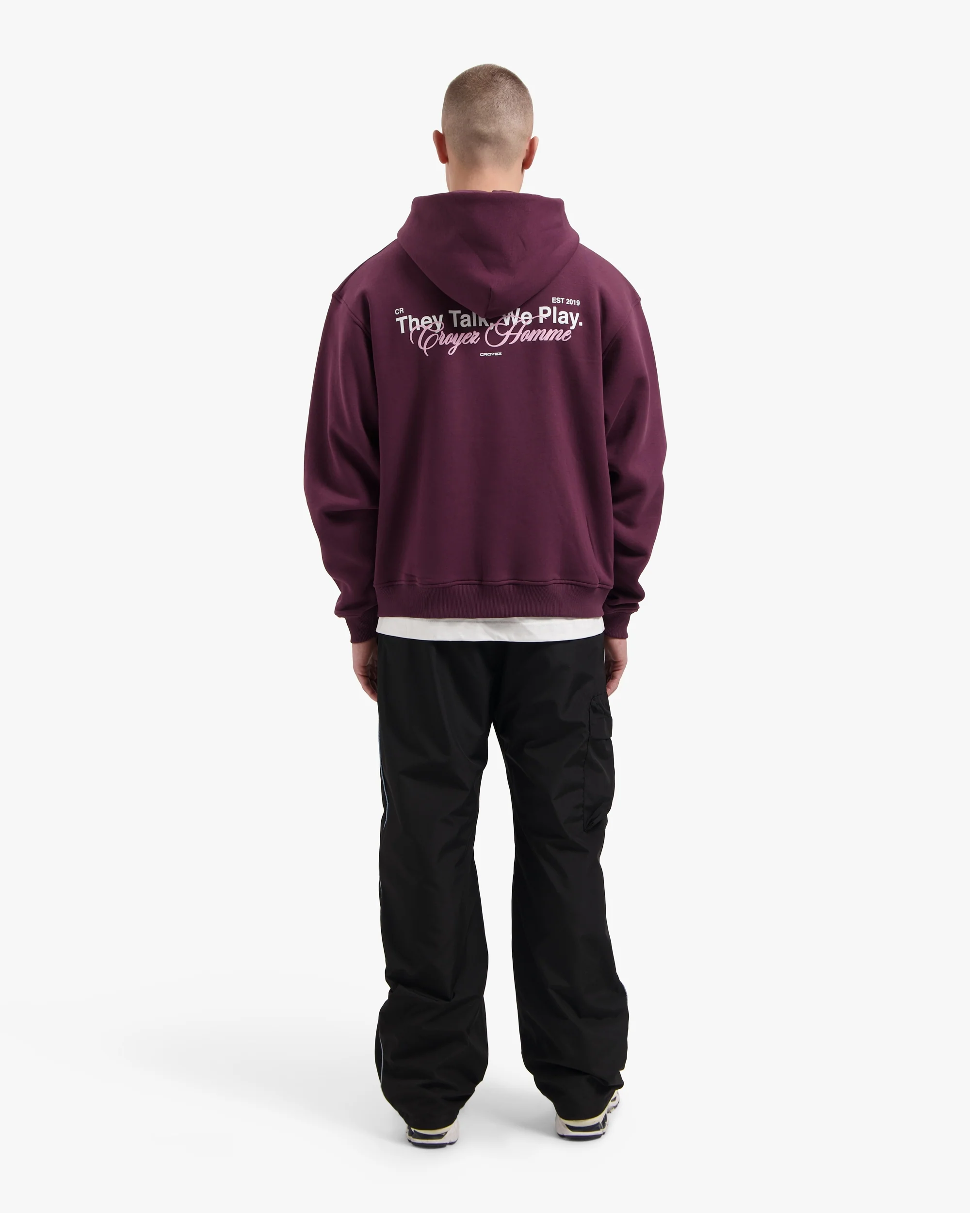 Croyez Talk And Play Zip Hoodie | Burgundy - Image 6