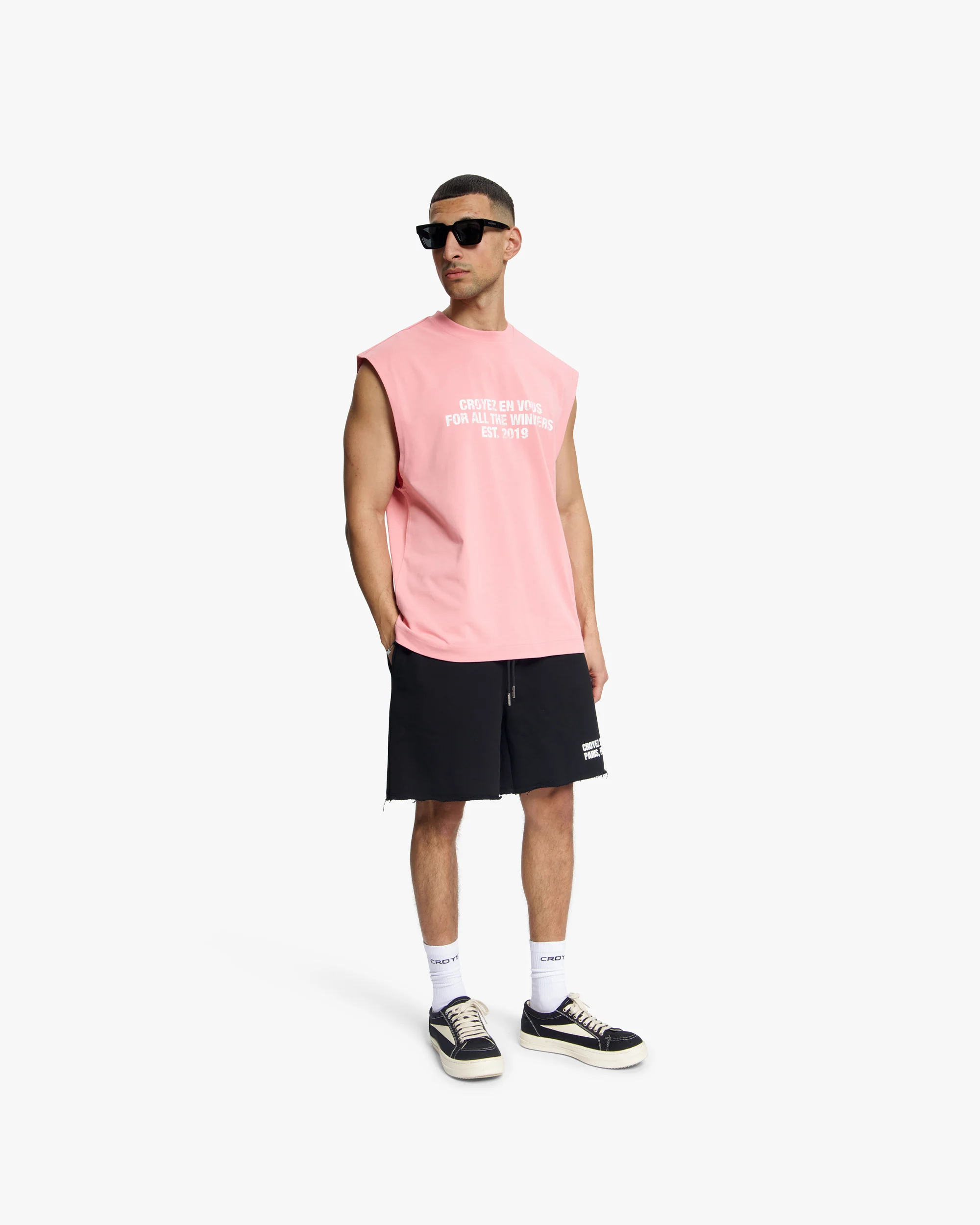 Croyez Winners Sleeveless T-Shirt | Pink - Image 7