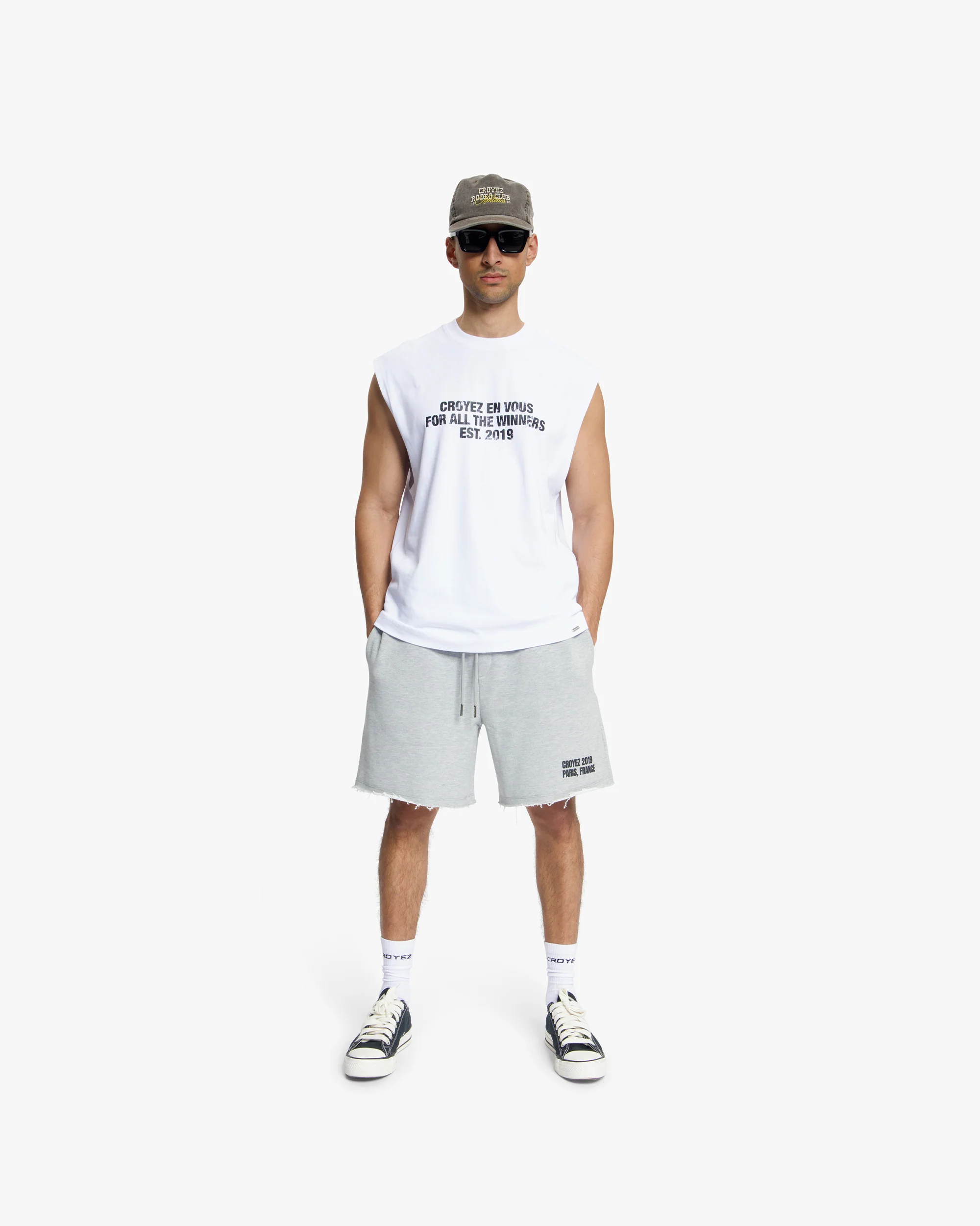 Croyez Winners Sleeveless T-Shirt | White - Image 6