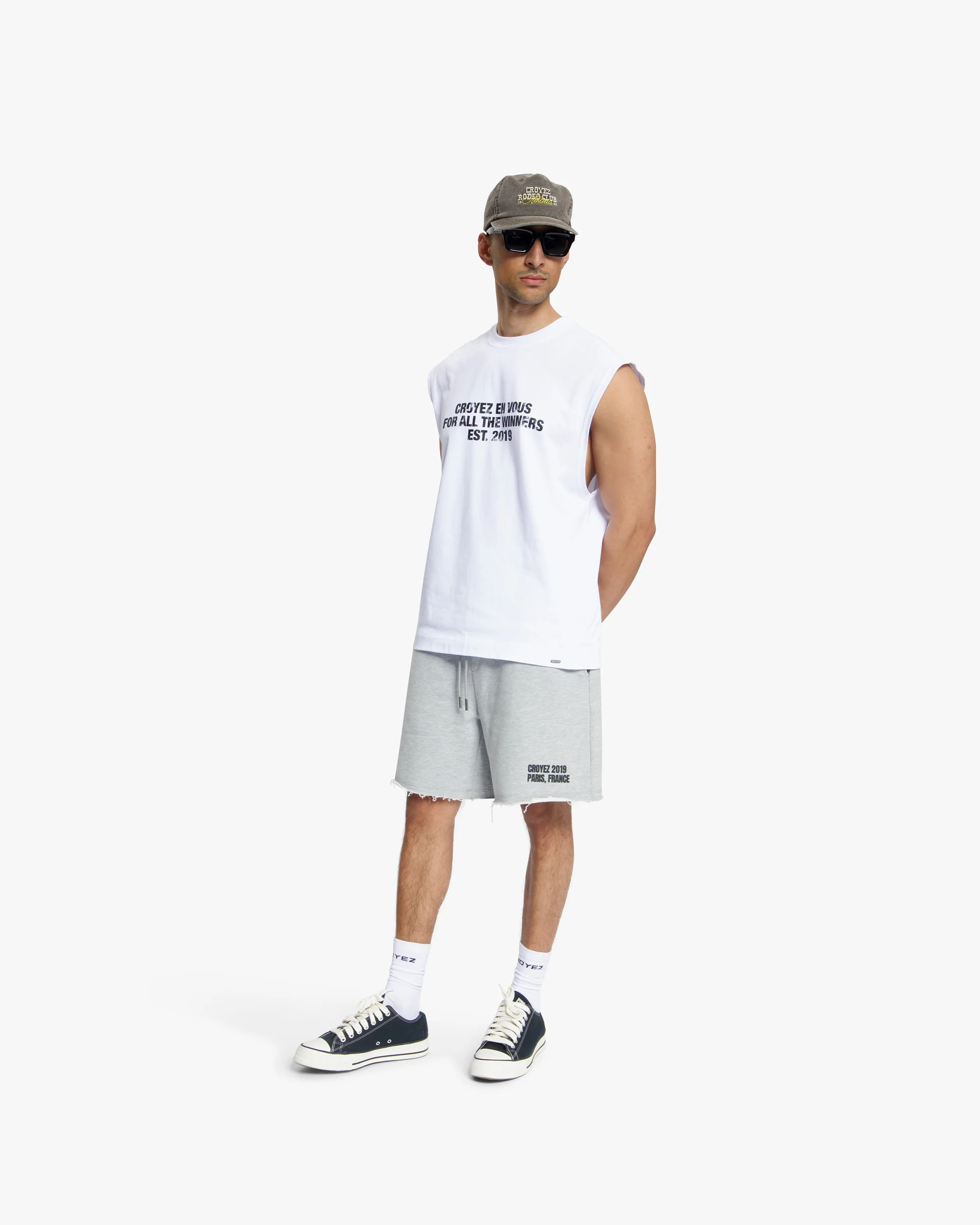 Croyez Winners Sleeveless T-Shirt | White - Image 7
