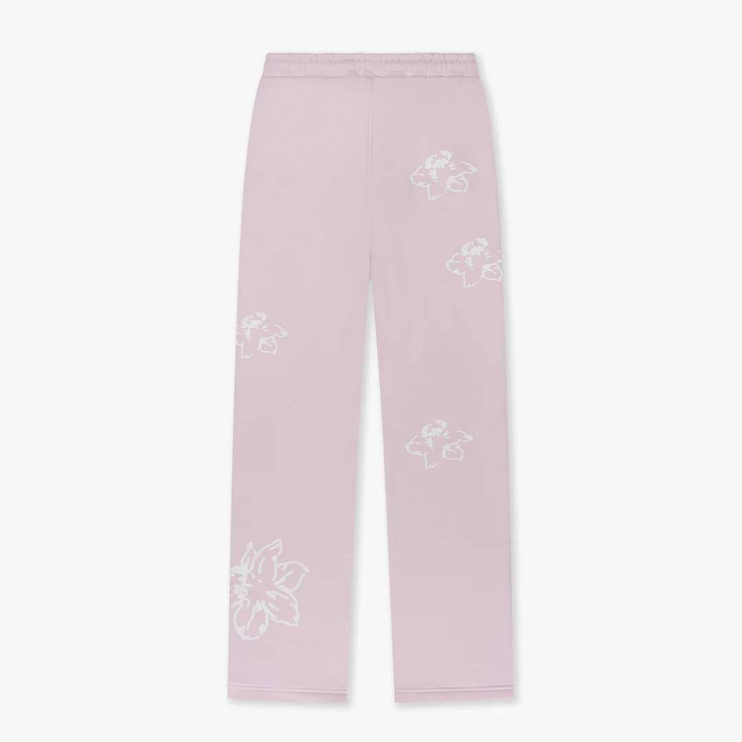 CROYEZ WOMEN FLOWER STRAIGHT LEG SWEATPANTS | PINK - Image 2