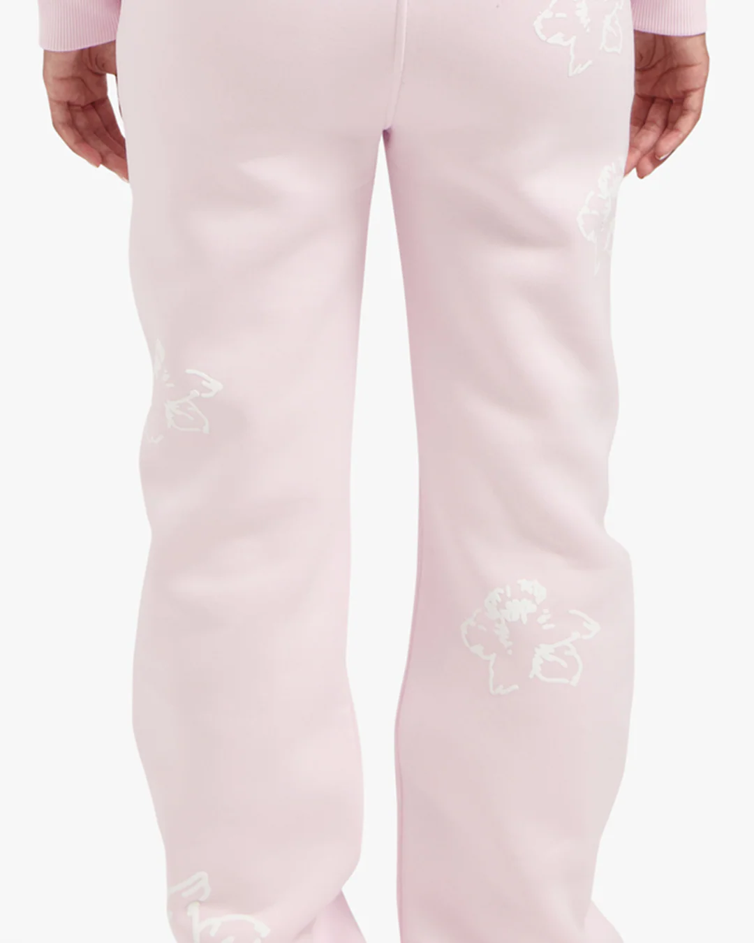 CROYEZ WOMEN FLOWER STRAIGHT LEG SWEATPANTS | PINK - Image 5
