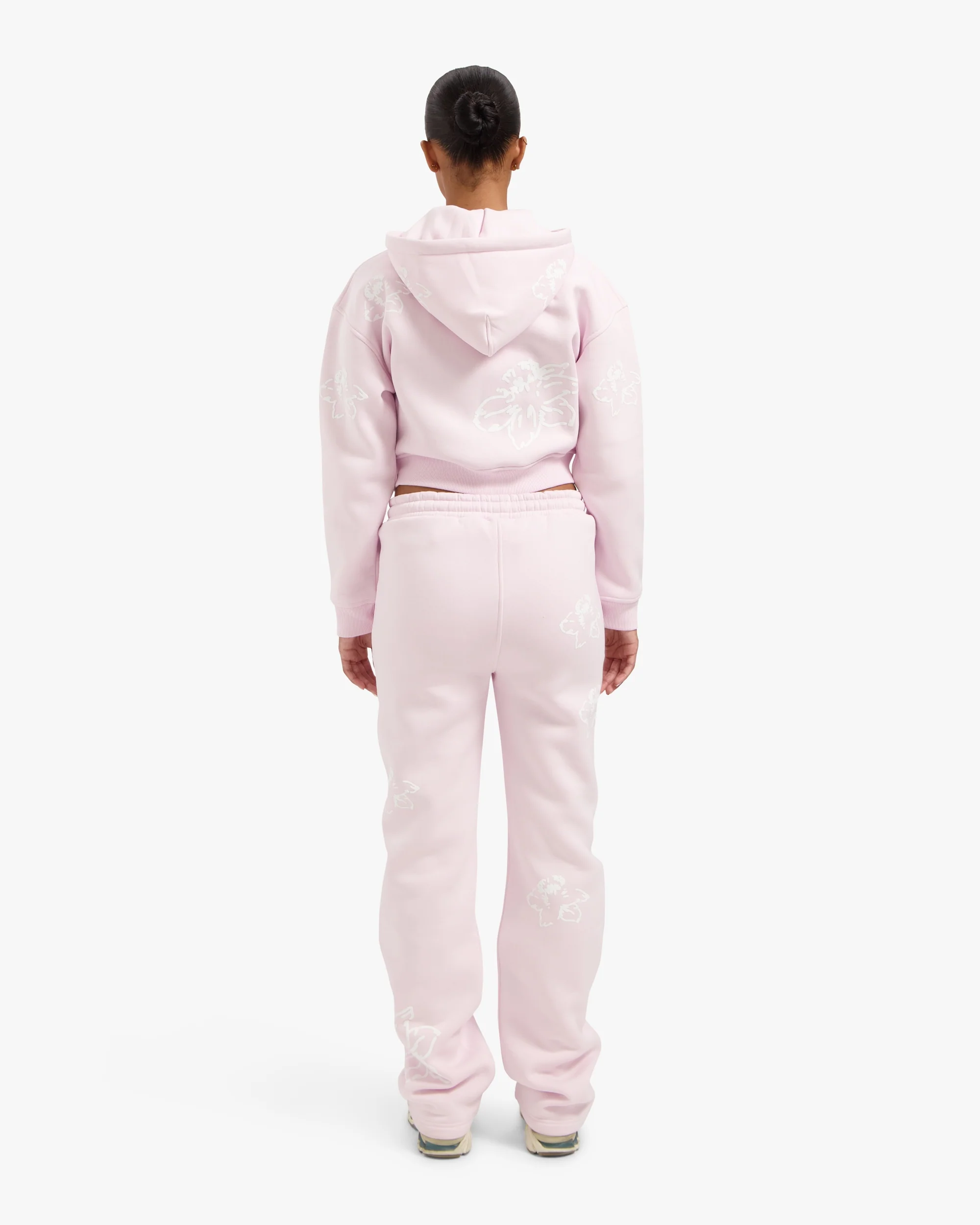 CROYEZ WOMEN FLOWER STRAIGHT LEG SWEATPANTS | PINK - Image 6