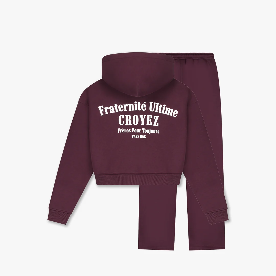 Croyez Women Fraternité Tracksuit | Burgundy - Image 2