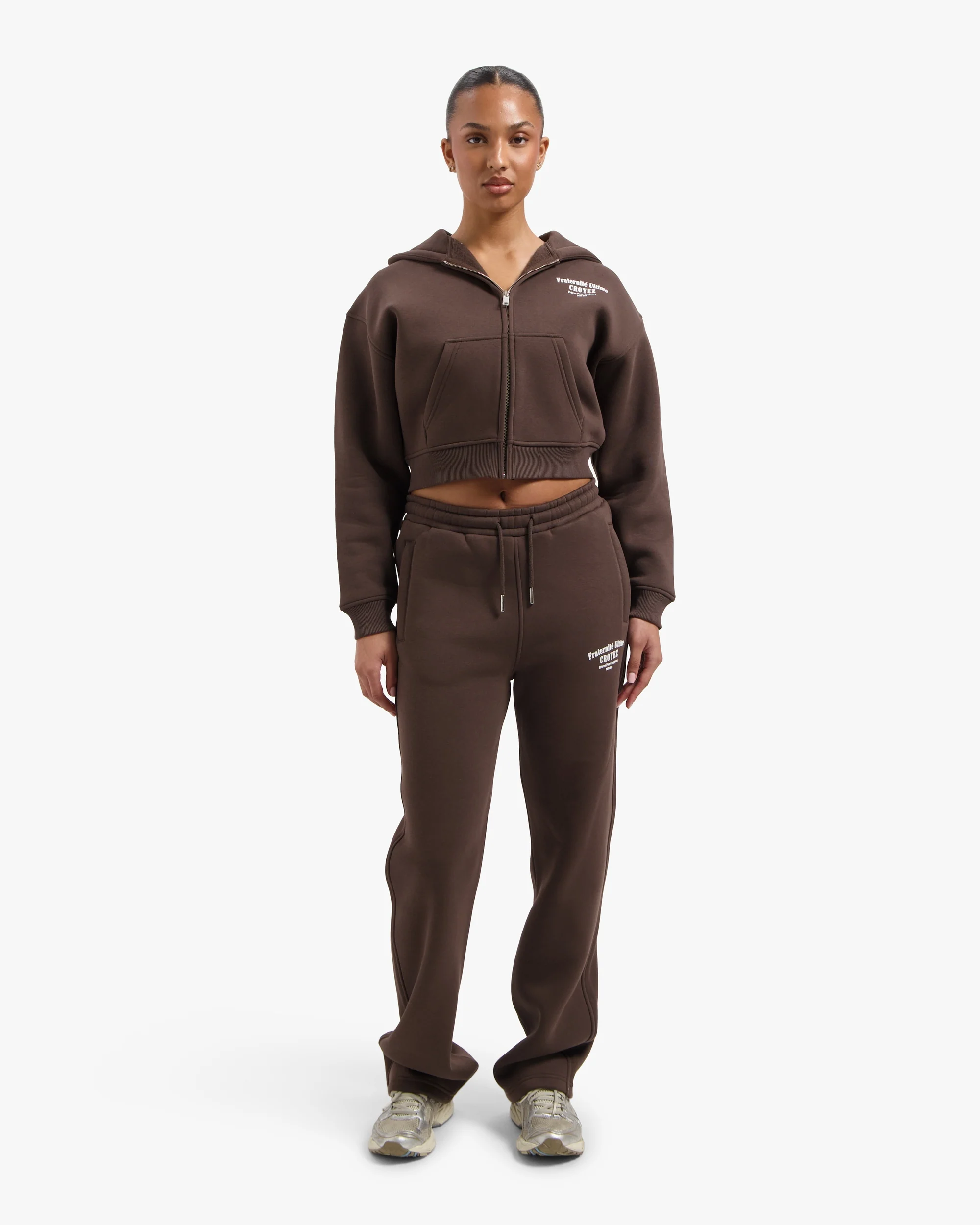 Croyez Women Fraternité Tracksuit | Chocolate - Image 3