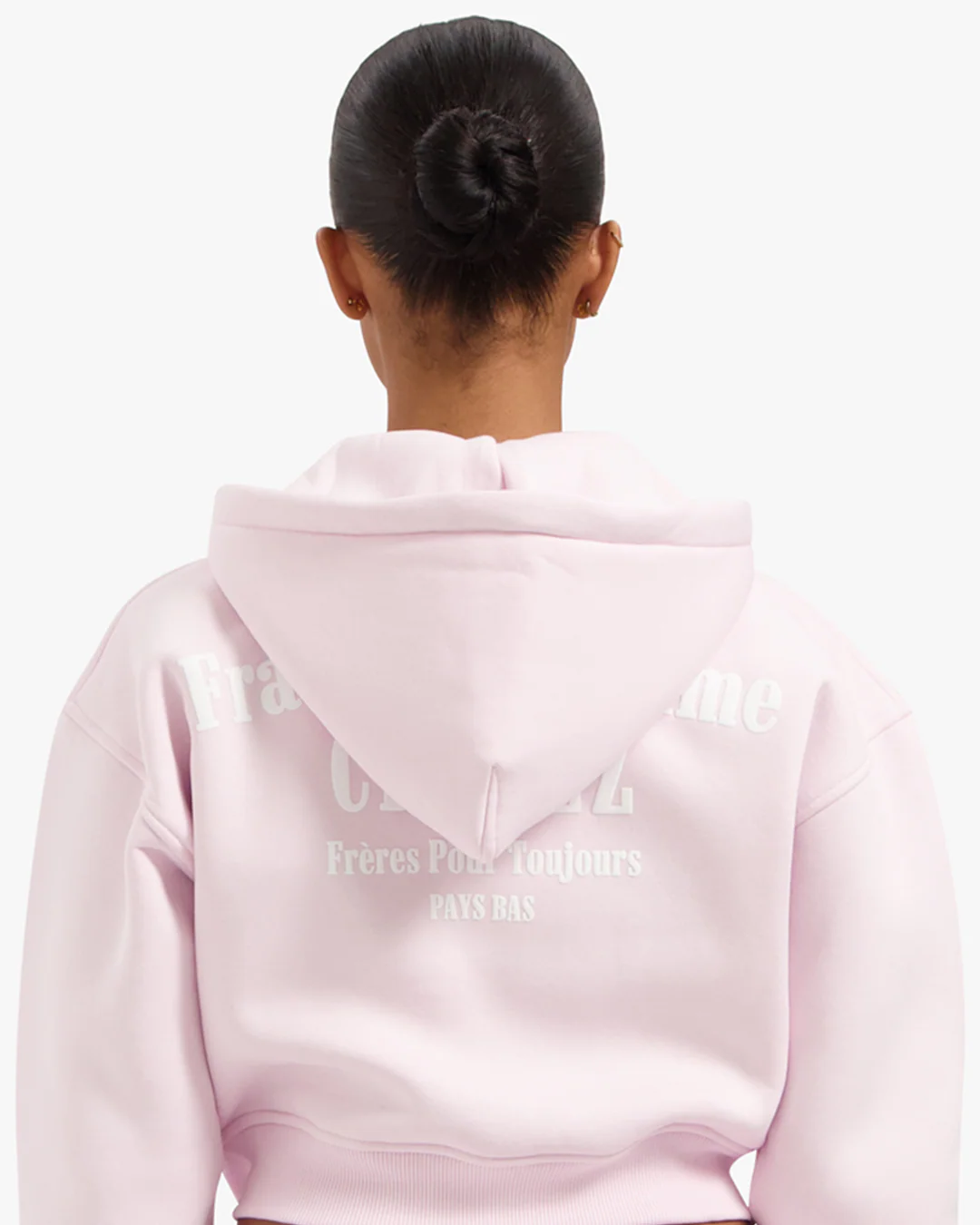CROYEZ WOMEN FRATERNITÉ ZIP HOODIE | PINK - Image 4