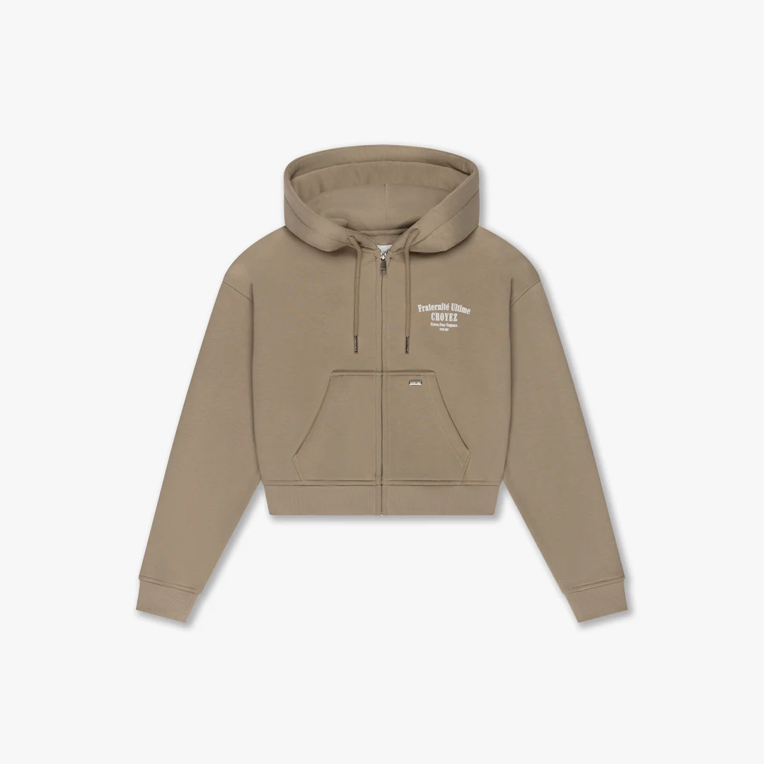 CROYEZ WOMEN FRATERNITÉ ZIP HOODIE | SAND