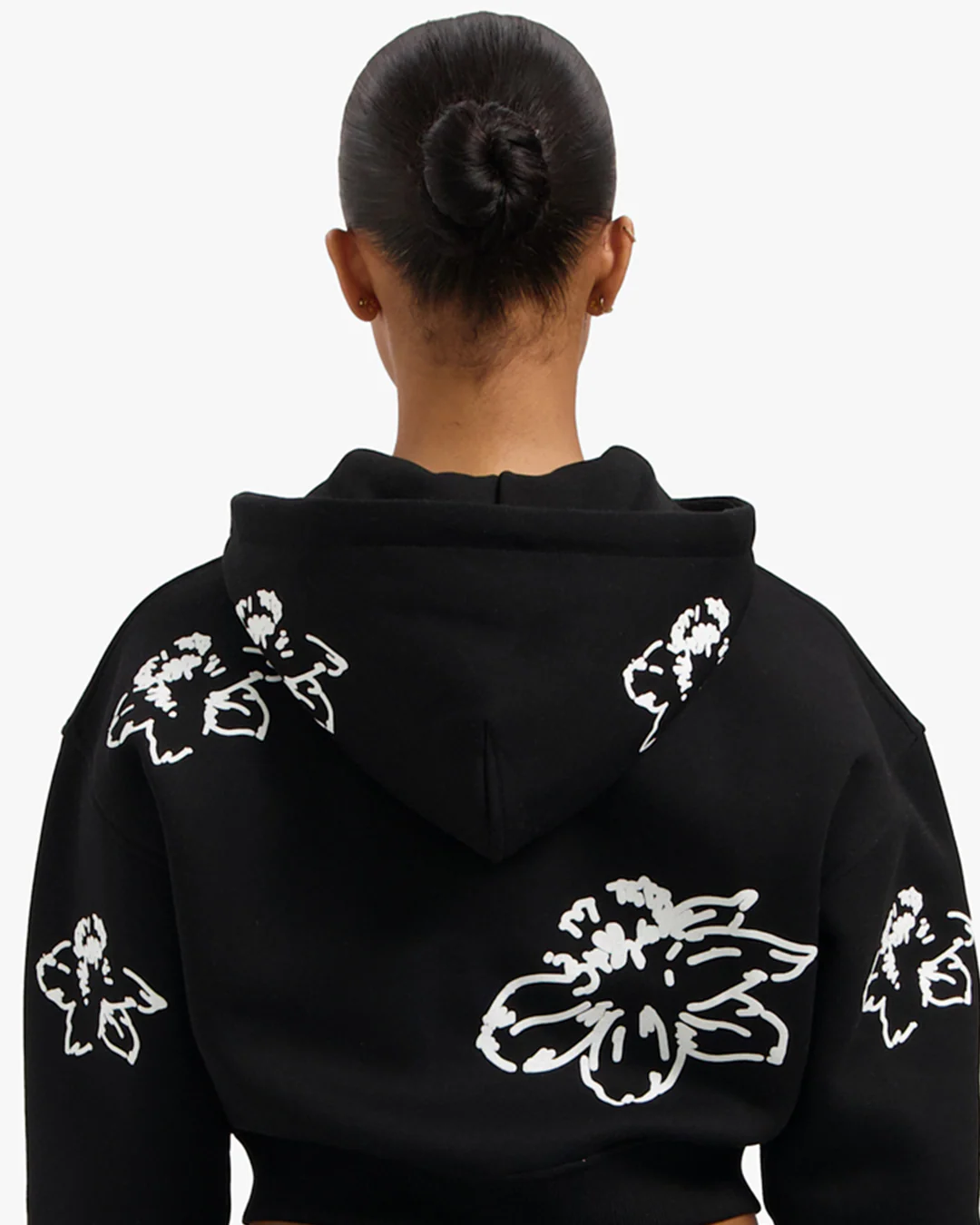 Croyez Women Initial Flower Tracksuit | Black - Image 5