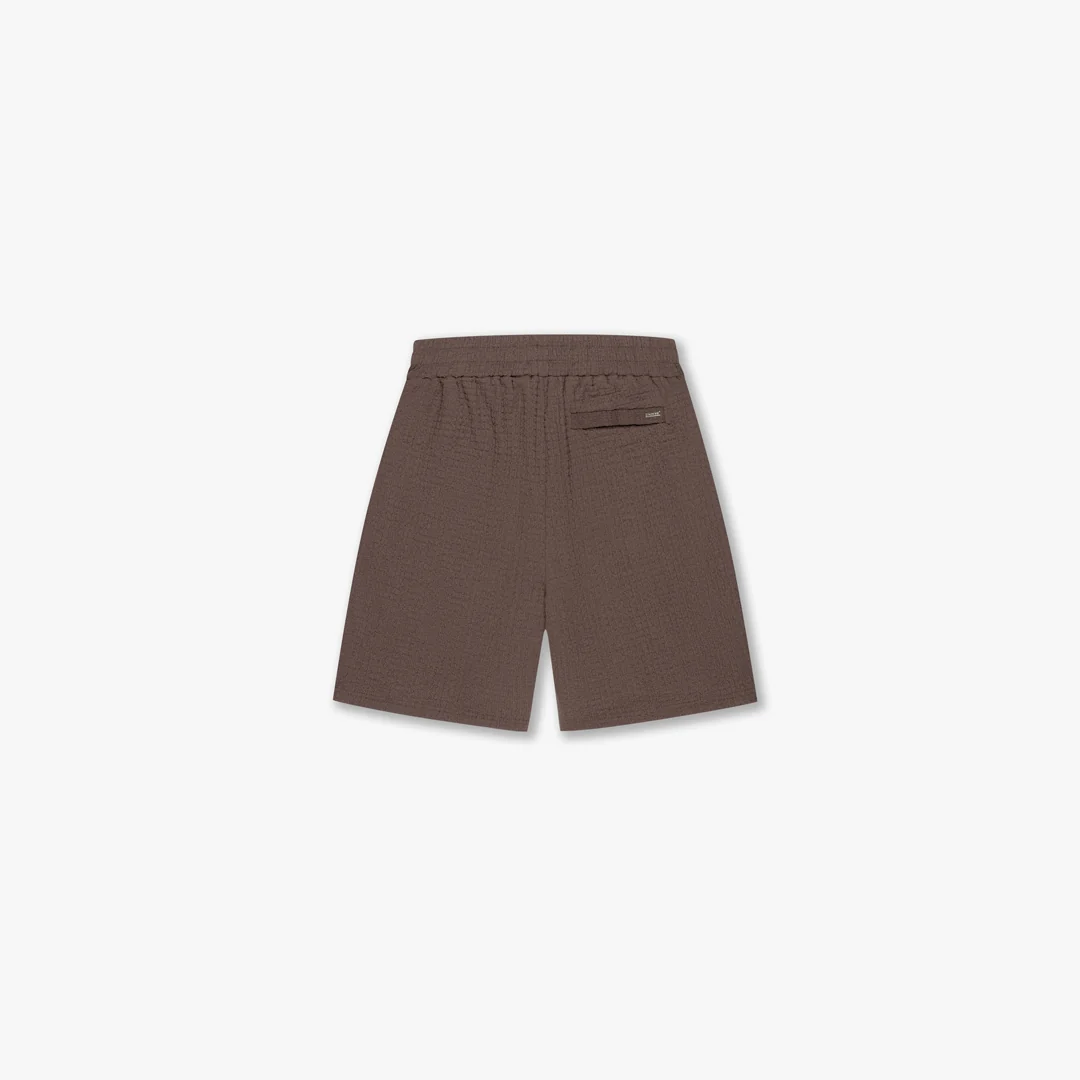 CROYEZ ZEPLIN SEERSUCKER SHORTS | BROWN - Image 2