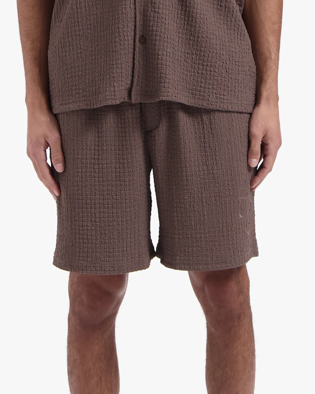 CROYEZ ZEPLIN SEERSUCKER SHORTS | BROWN - Image 3